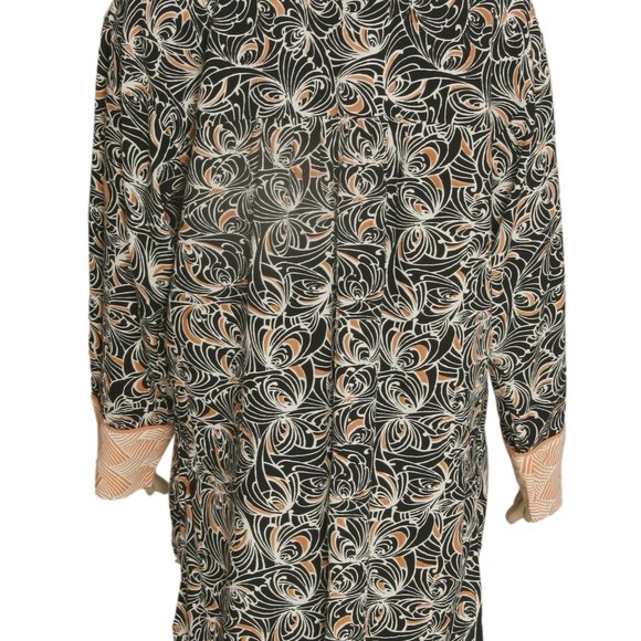 By Anthropologie Mix Print Top Buttondown Tunic S M & LP - Picture 7 of 8